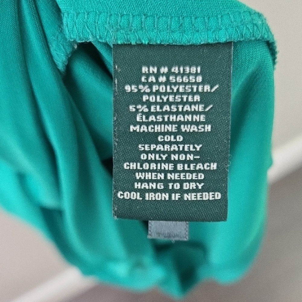 Lauren Ralph Lauren Women's Emerald Green Long Sleeve Dress - Picture 4 of 5